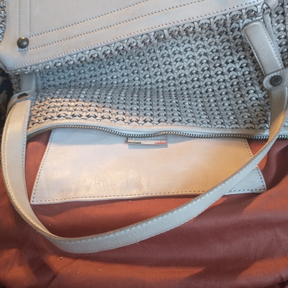 AMAZING GIORGIO DEL RE INTERWOVEN LEATHER HANDBAG - Picture 6 of 13